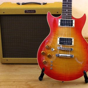 '86 H170CM Cherry Burst Duncan P-Rails
