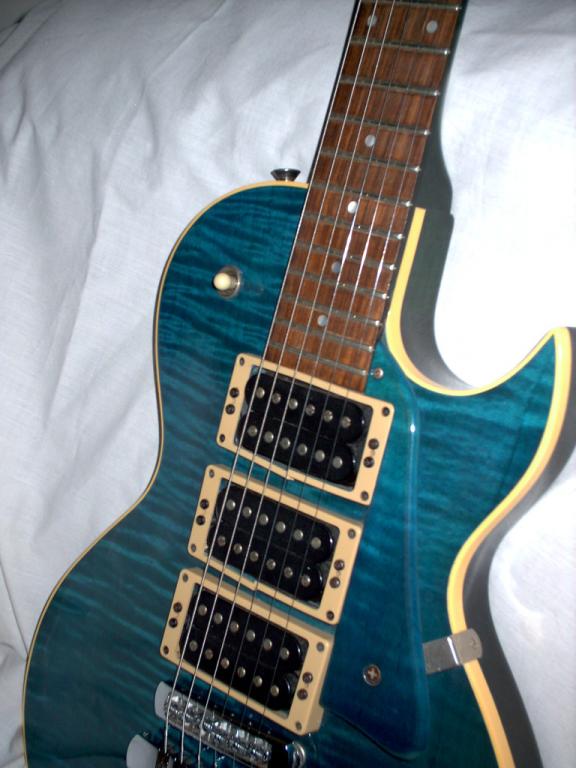 '91 H140CM - Transparent Blue Triple Humbucker