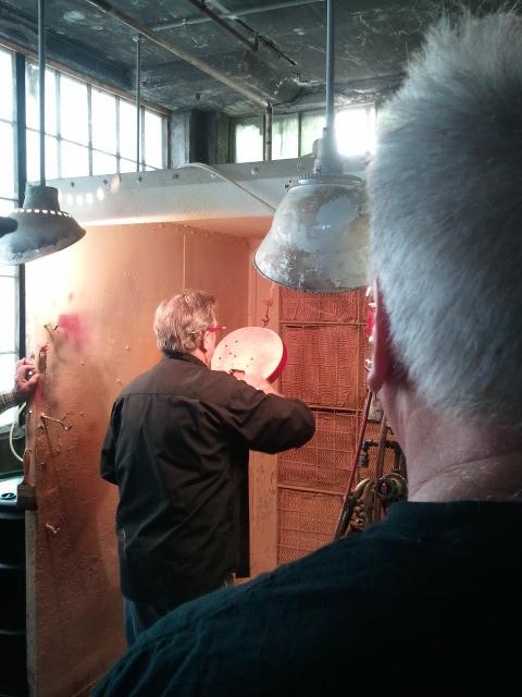 Marv creating, what he called dirtying it up to bring out grain