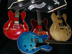Four 20th Anniversary H535's at Wolfe Guitars